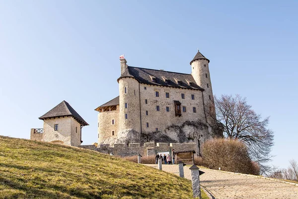 Castelo Bobolice Polônia Partir Metade Século Xiv Fundado Pelo Rei — Fotografia de Stock