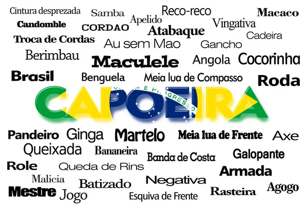 Inscription Capoeira Bílém Pozadí — Stock fotografie