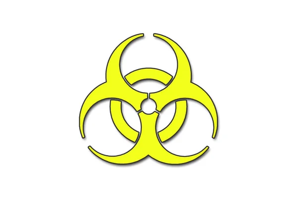 Biohazard Sign White Background — Stock Photo, Image