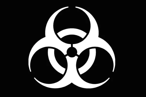 Biohazard Sign Black Background — Stock Photo, Image