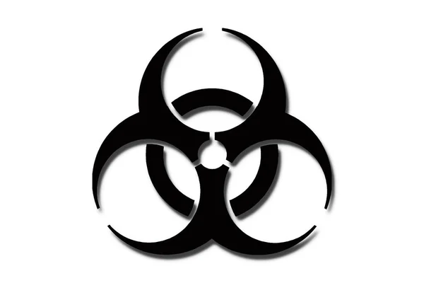 Biohazard Sign White Background — Stock Photo, Image