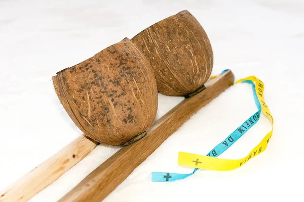 Agogo Instrumento Música Tradicional Madera Utilizado Capoeira —  Fotos de Stock