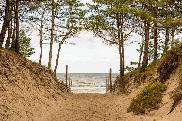 Entrada Playa Karwia Polonia — Foto de Stock