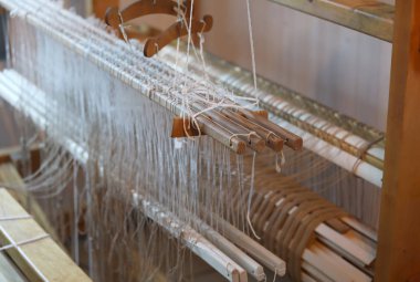 Halı yapmak başlamadan önce tezgâh detay