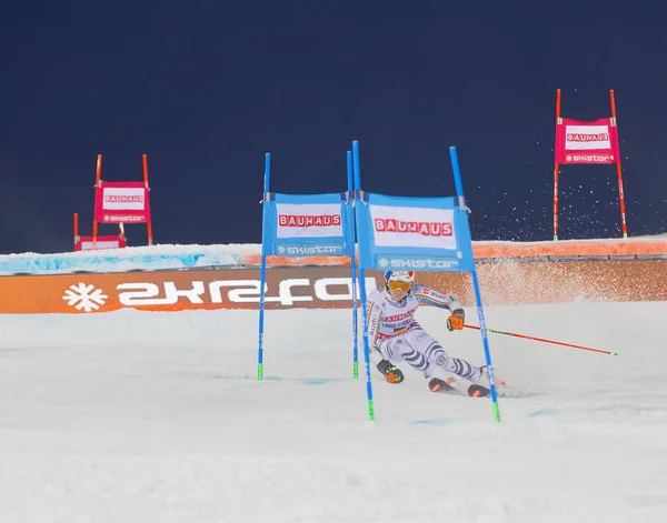 Stockholm Zweden Jan 2017 Linus Strasser Ger Afdaling Skiën Winnaar — Stockfoto