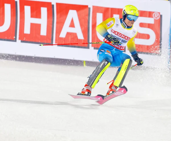 Stockholm Sveç Ocak 2017 Mattias Hargin Swe Paralel Slalom Alp — Stok fotoğraf