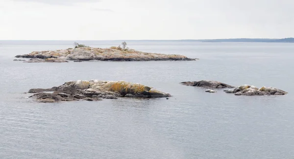 Three Tiny Islands Baltic Sea Swedish Archipelago — Stock Photo, Image