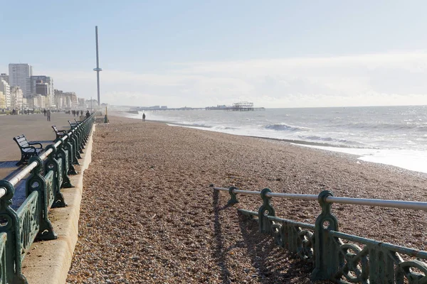 Brighton Gran Britain Feb 2017 Paseo Marítimo Brighton Hove Muelle — Foto de Stock