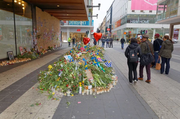 Stockholm Sveç Nisan 2017 Çiçekler Mumlar Nisan 2017 Yılında Stockholm — Stok fotoğraf