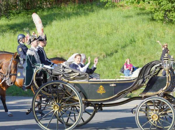 Sztokholm Szwecja Czer 2017 Szwedzka Królowa Król Silvia Carl Gustaw — Zdjęcie stockowe