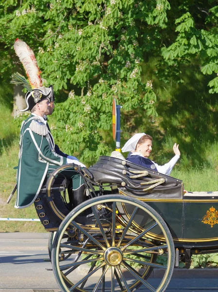 The swedish queen and king Silvia and Carl Gustaf Bernadotte in — Stock Photo, Image