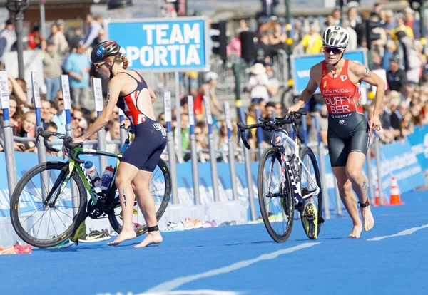 Kadın lider ikilisi triatlet Duffy ve cy Learmonth değişikliğinden