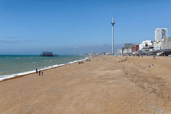 Brighton Gran Britain Junio 2017 Gente Caminando Por Playa Brighton — Foto de Stock