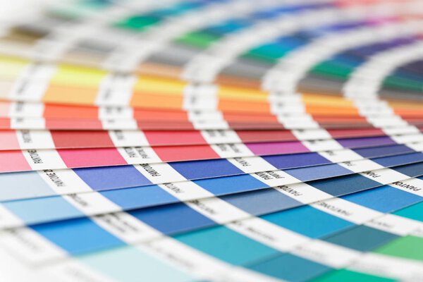 STOCKHOLM - SWEDEN, NOV 08, 2017: Colorful color palette used to select the correct shade in Stockholm, Sweden, November 08, 2017