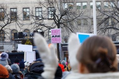 Kadın March, kadın hakları Orta Dünya çapında bir protesto 