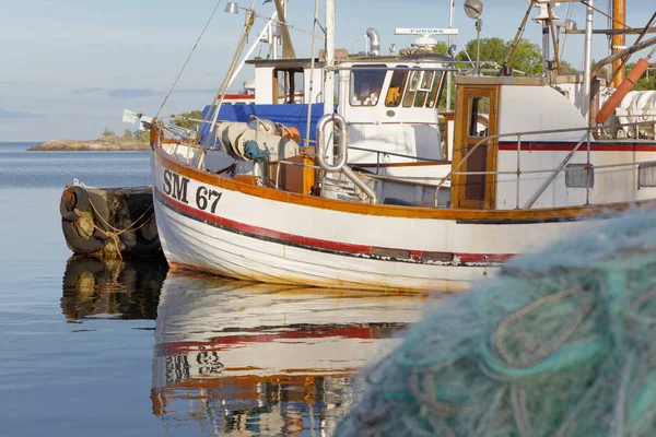 Grisslehamn Suède Jul 2017 Bateaux Pêche Traditionnels Dans Petit Port — Photo
