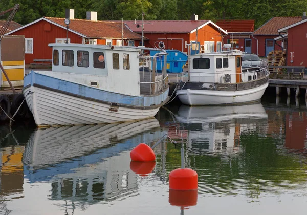 Grisslehamn Suède Jul 2017 Lumière Matin Bateaux Pêche Traditionnels Dans — Photo