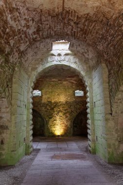 Borgholm, İsveç - 28 Nisan 2018: İç kalenin yıl Deniz Baltık Savunma için kullanılan 1100 etrafında inşa Borgholm, berbat. Borgholm, İsveç, 28 Nisan 2018