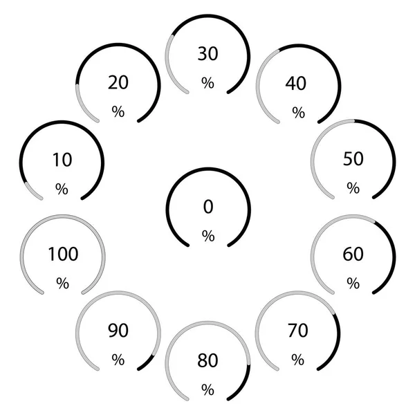 Kreis formt flache Fortschrittsindikatoren — Stockvektor