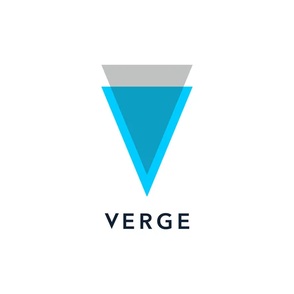 Verge Logo Crypto Monnaie Vecteur — Image vectorielle
