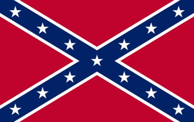 Amerikan Konfederasyonu 'nun iç savaştan kalma tarihi bayrağı.