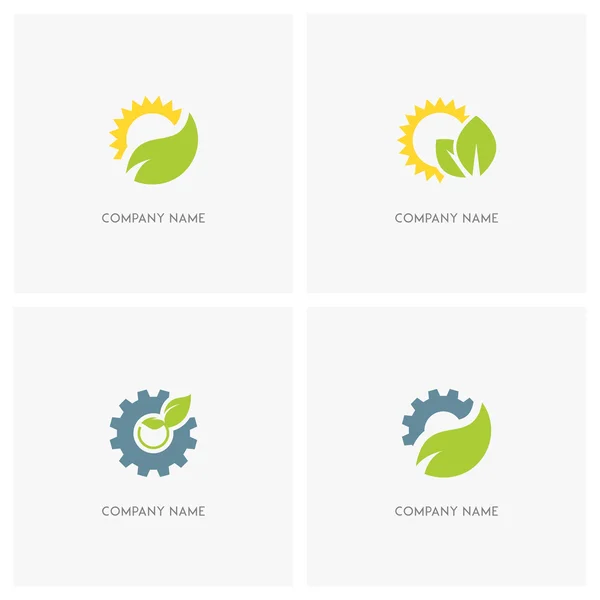 Logotipo de natureza, indústria e ecologia —  Vetores de Stock