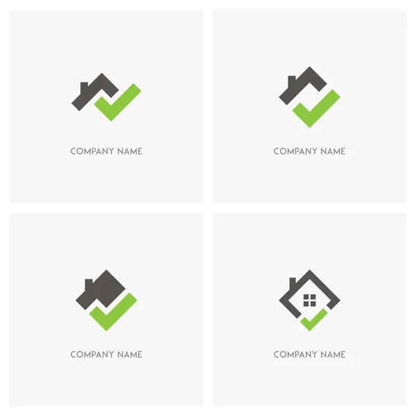 Onay işareti logosu ile gayrimenkul