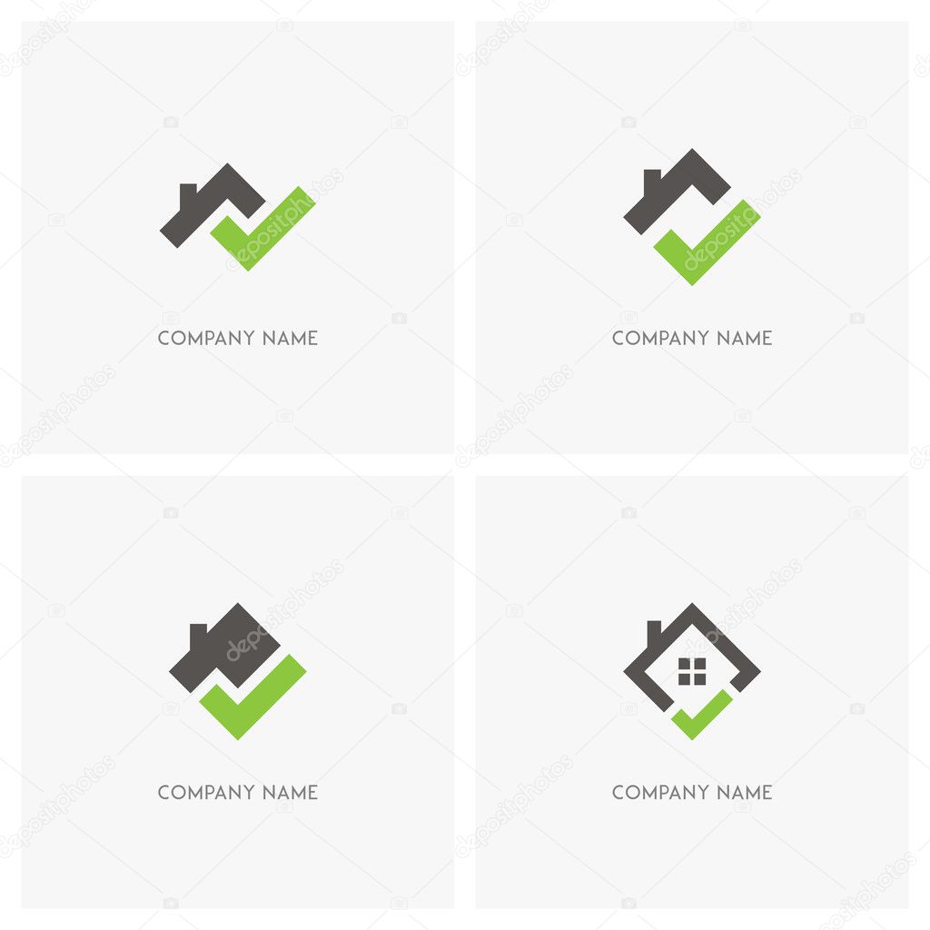 Real estate with check mark logo