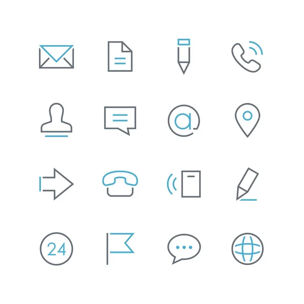 Kişiler ince ve renkli anahat Icon set