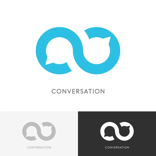 Infinity conversation logo — Stock Vector