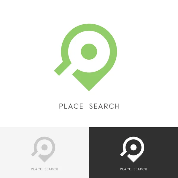 Place search logo — Stock Vector