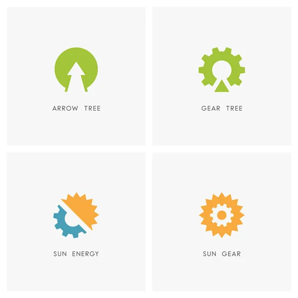 Екологія логотип набору — стоковий вектор