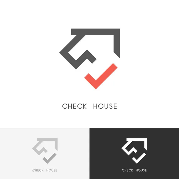Vérifiez logo de la maison — Image vectorielle