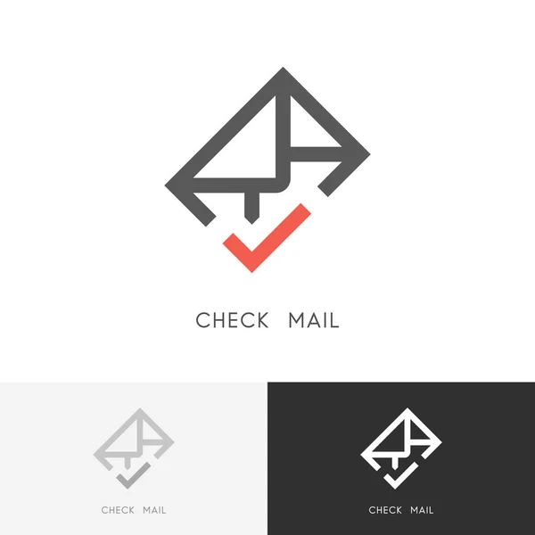 Check mail logo — Stockvector