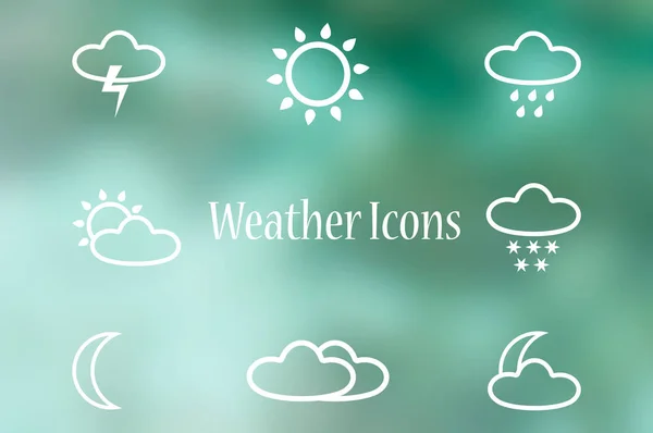 Set of flat weather icons for web — Stock Vector