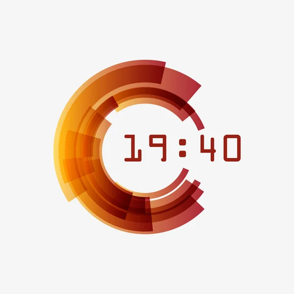 Digitale minimalistische abstrakte Uhr Stockillustration