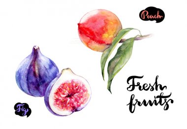 İncir ve şeftali meyve 