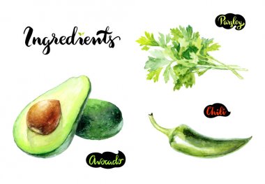 Avokado, biber, maydanoz 