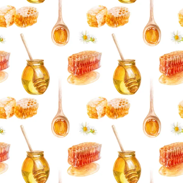 Мед и медовые соты — стоковое фото