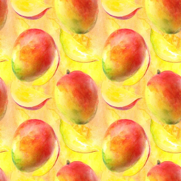Mango ovoce vzor — Stock fotografie