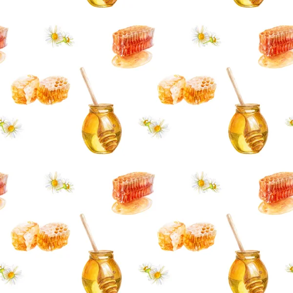 Med a voštinový vzorek — Stock fotografie