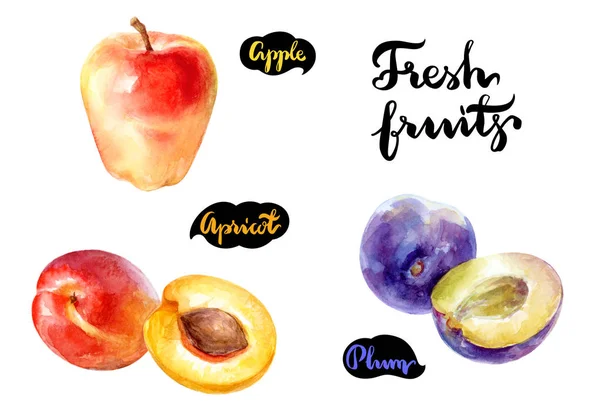Apple, абрикоса, аличі — стокове фото