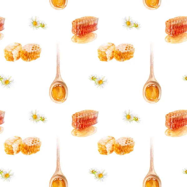Мед и медовые соты — стоковое фото
