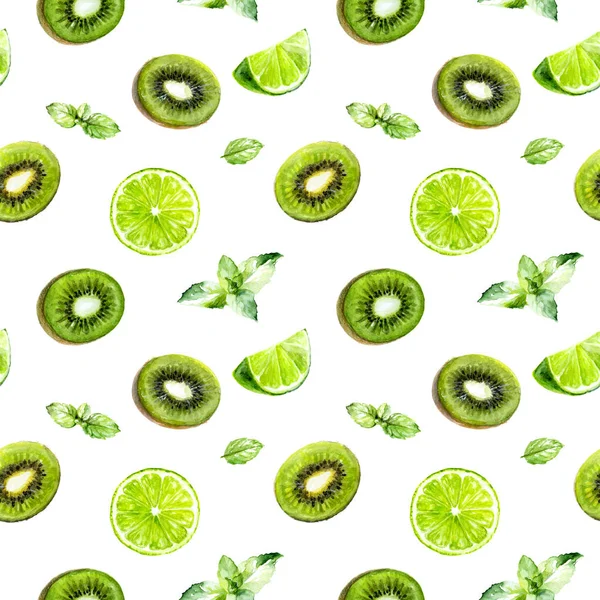 Kiwi, lime e menta — Foto Stock