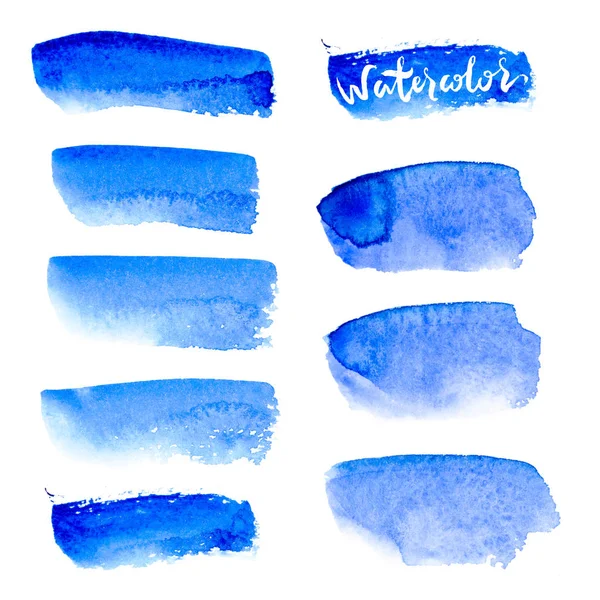 Blauwe penseelstreken — Stockfoto
