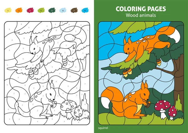 Página para colorear animal de madera — Archivo Imágenes Vectoriales