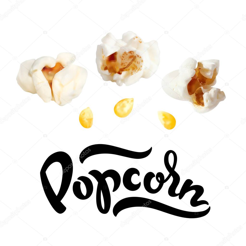 Popcorn isolated on white 