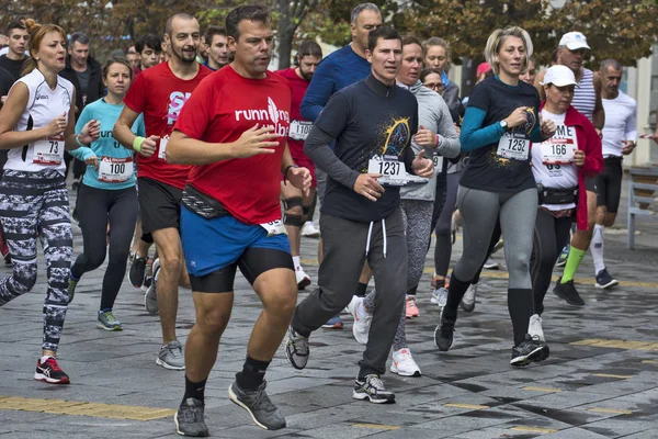 Maraton w mieście — Zdjęcie stockowe