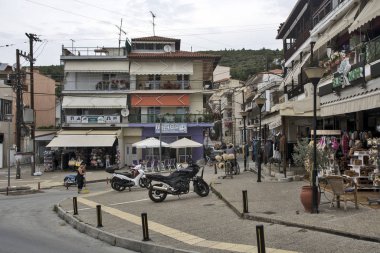 Yunanistan 'ın Neos Marmaras kentindeki Sokak