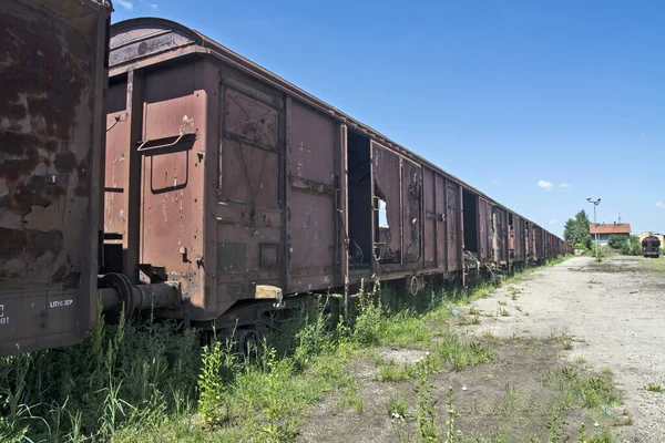 Vecchi vagoni ferroviari — Foto Stock